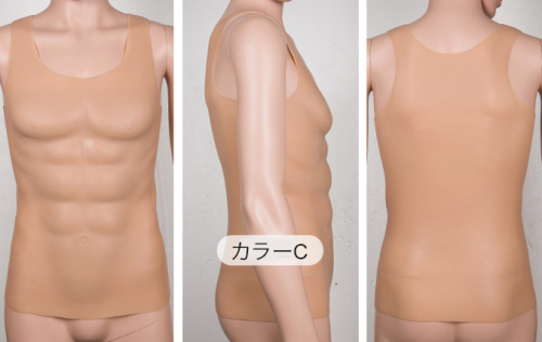 筋肉仮装　シリコン製　強い男性に変身　三つのサイズ選択可能　胸を厚くなる商品　偽腹筋　筋肉スーツ　半身タイプ　羨ましい胸筋肉　コスプレ道具　販売　人気上昇中-6