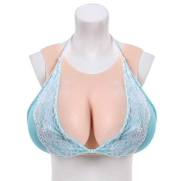 B/D/G/Hカップ　医療用シリコン素材充填　クルーネック / ラウンドネック / 丸首 / 丸い襟タイプ　短いタイプ　シリコンバスト　超リアル　美乳　バストアップに必要な一品　ニューハーフシリーズ　人工おっぱい　男の娘へおススメ-3