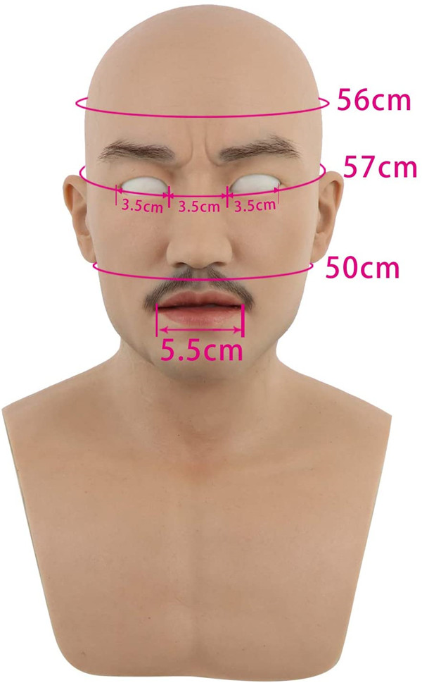 男性マスクシリーズ-1　シリコン製　様々なひげのスタイル　おしゃれ　コスプレ　仮装　変装仮面1