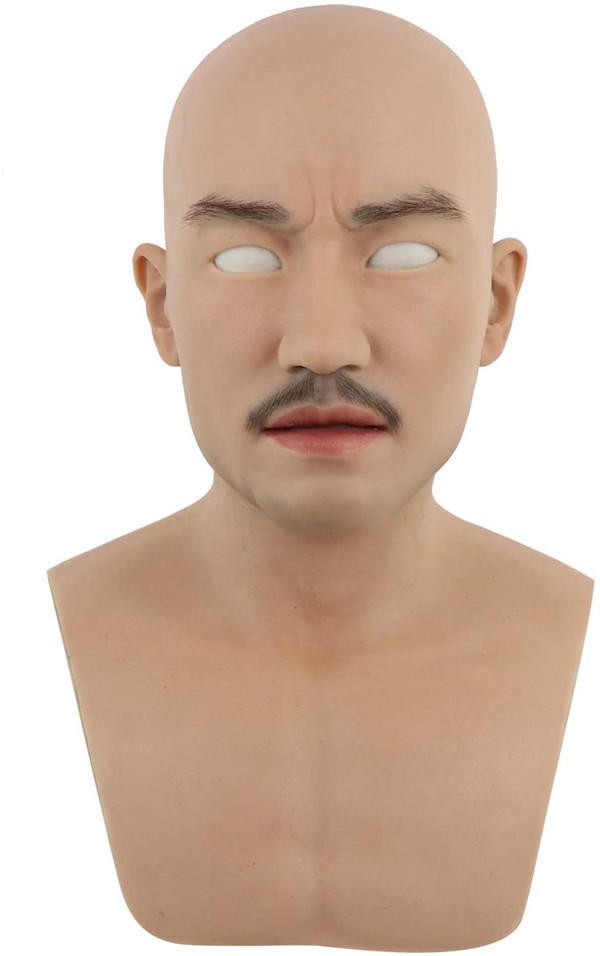 男性マスクシリーズ-1　シリコン製　様々なひげのスタイル　おしゃれ　コスプレ　仮装　変装仮面4