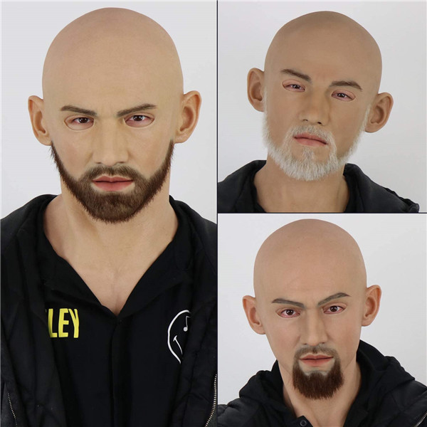 男性マスクシリーズ-2　シリコン製　様々なひげのスタイル　おしゃれ　コスプレ　仮装　変装仮面3