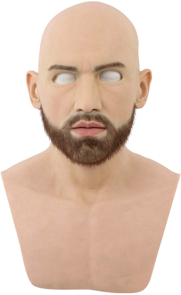 男性マスクシリーズ-2　シリコン製　様々なひげのスタイル　おしゃれ　コスプレ　仮装　変装仮面4