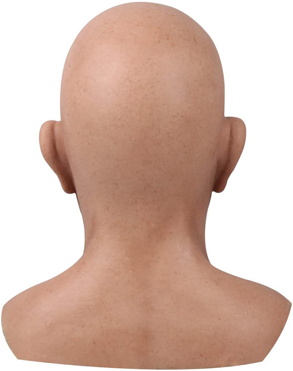 男性マスクシリーズ-5　シリコン製　ひげなしのスタイル　超リアル　コスプレ　仮装　変装仮面5