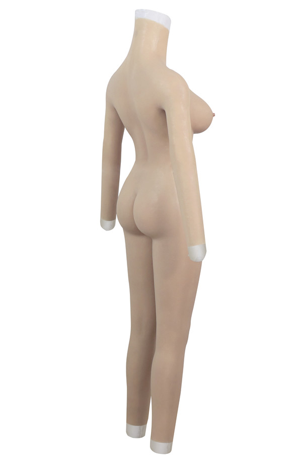 「動画あり」新品登場　配送料無料　Eカップ　女体化スキン～　皮を被って異性に変身　人妻美人のボディー　柔らかい美乳　ハイネック　袖付きの全身連体九分丈　全裸スーツ　ピンク唇　ペニス隠し　挿入可能　ヒップアップ　超リアル女体化 　男の娘　クロスドレス　男性女装　一番お勧め-18