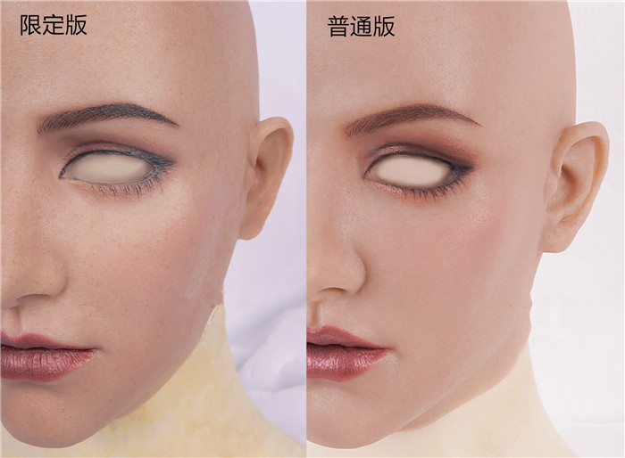 Hathawayチャンの限定版M12　特別なメイク付き　DIY可能　欧米風フィメールマスク　超リアルな皮膚　　細かい毛細血管まで見える　女装用品の贅沢品　高級シリコン製　超柔らかい　着用便利　男の娘　クロスドレス　お勧め-5