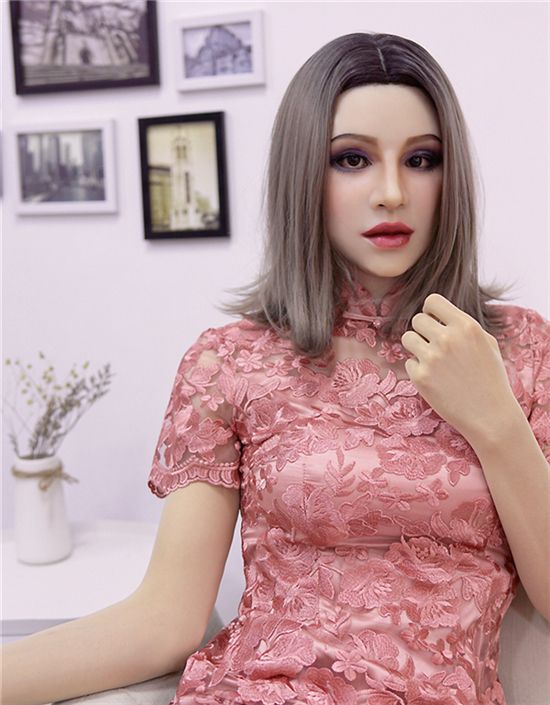 美人の御姉様　HAENAちゃんM06　特別なメイク付き　首あり/Dカップオッパイ付き　シリコン充填　高級シリコン製　超リアル　贅沢な変装用品-3
