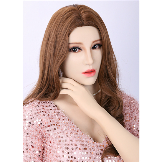 「特別割引価格」美人の御姉様　HAENA2.0　M06メイク付き　DIY可能　首あり/Dカップオッパイ付き　シリコン充填　高級シリコン製　超リアル　贅沢な変装用品　男女兼用-2