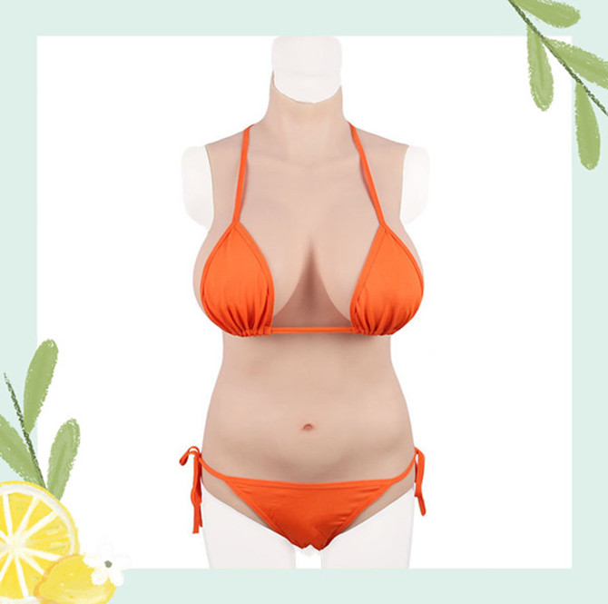 女装入門　第３世代女体化スーツエントリーモデル　B/C/D/Eカップ　S/M/Lサイズ　水着タイプ　袖なし　シリコン/綿充填バスト　挿入可能　導尿可能　男の娘　女装初心者向け　女装体験お勧め-3
