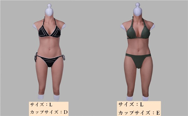 「七代目」D/Eカップ　五分丈スーツ　性転換ボディスキン　最新の凹凸のデザインは通気性が良い　油を出なく　光線反射なし　肌が化粧版にアップグレード可能　美尻　完璧なボディライン　超リアルな女体化スーツ　女装子グッズ　男の娘へお勧め-2