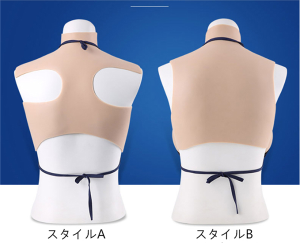 【爆売れおっぱい】【動画あり】【大人気で次々発注されている】改良版シリコンバスト　C/D/E/F/G/H/I/Kカップ　高級シリコン製　短型タイプ　シリコンおっぱい　ニセ胸　超リアル　ハイネック　人妻仮胸　本物の柔らかさ　男の娘　女体化おっぱい女装　変装cd着用　ニューハーフシリーズ　女装胸-7