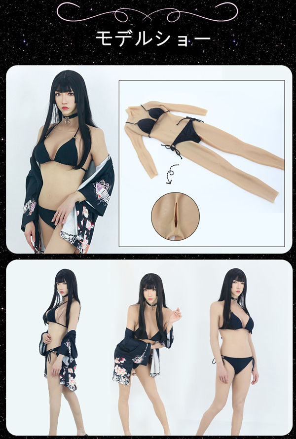 新品登場　Dカップ　女装ボディースーツ　袖付きの全身連体九分丈　本物の美乳　女性器挿入可能　肛门に穴あり　人妻美人のボディー　超リアル女体化　男の娘＆クロスドレスへ特別推薦　cdcoser女装用品通販-11