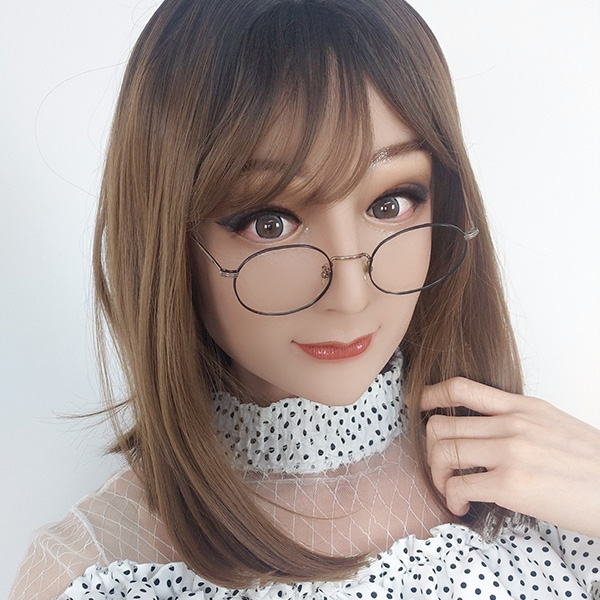 新品登場　RONAフィメールマスク　フェイススキン　美人の顔　完璧な美眉　メイク付き　高級シリコン製　変装CD用　超リアル　コスプレ　仮面　お勧め-4