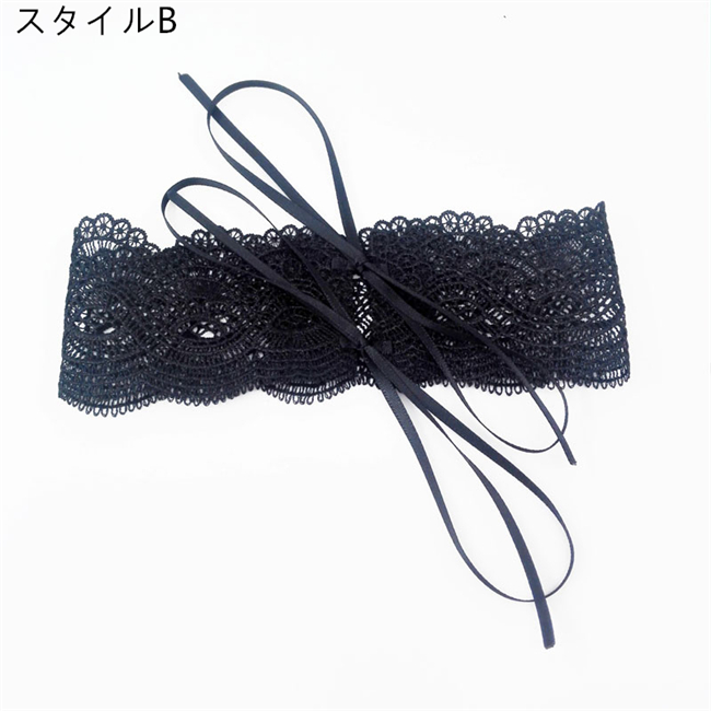 レース素材　鎖骨チョーカー　首飾り　おしゃれ　メンズ/レディース兼用　首輪　ネックレス　欧米風　choker　サイズ調節可能　男の娘のチョーカー　ファション　アクセサリー-3