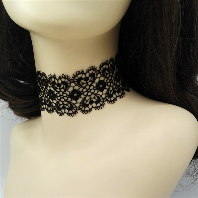 チョーカー　おしゃれ　レース素材　鎖骨　メンズ/レディース兼用　ネックレス　欧米風　choker　サイズ調節可能　男の娘のチョーカー　コスチューム用小物-3
