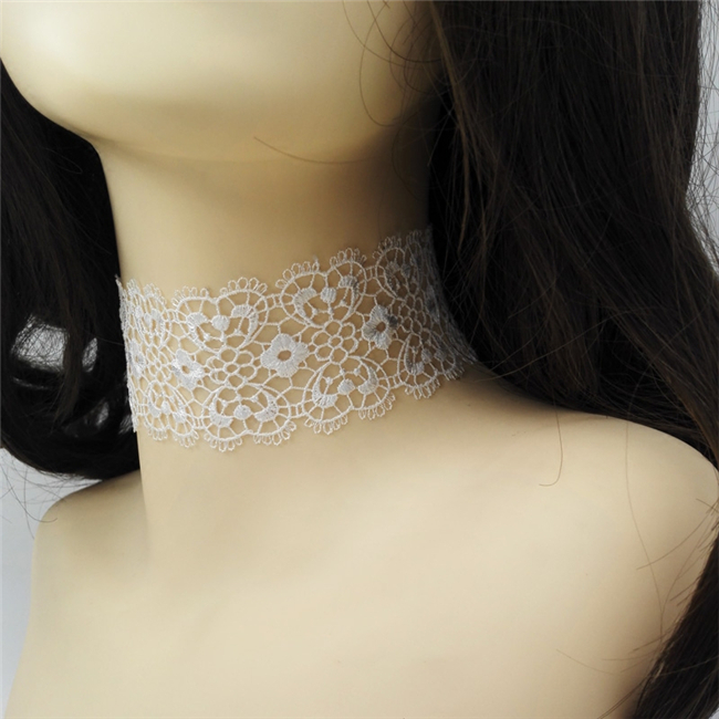 チョーカー　おしゃれ　レース素材　鎖骨　メンズ/レディース兼用　ネックレス　欧米風　choker　サイズ調節可能　男の娘のチョーカー　コスチューム用小物-5