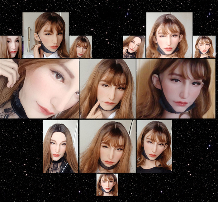 「時間限定激安特価」フィメールマスク　混血のAnnちゃん　フェイススキン　超リアル　女装マスク　女装上品-11