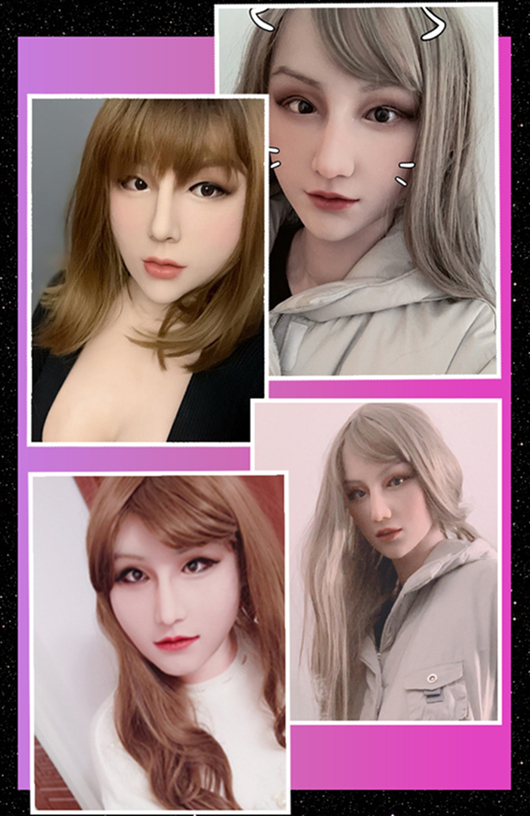 「動画あり」Dカップ　女性マスク付きシリコン バスト　女装 バスト　女装 胸 谷間　シリコン バスト おすすめ　男の娘　クロスドレス　女装子グッズ-22