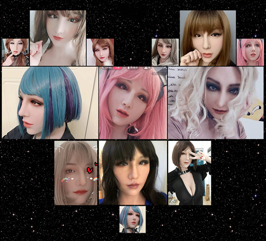 「動画あり」Dカップ　女性マスク付きシリコン バスト　女装 バスト　女装 胸 谷間　シリコン バスト おすすめ　男の娘　クロスドレス　女装子グッズ-21