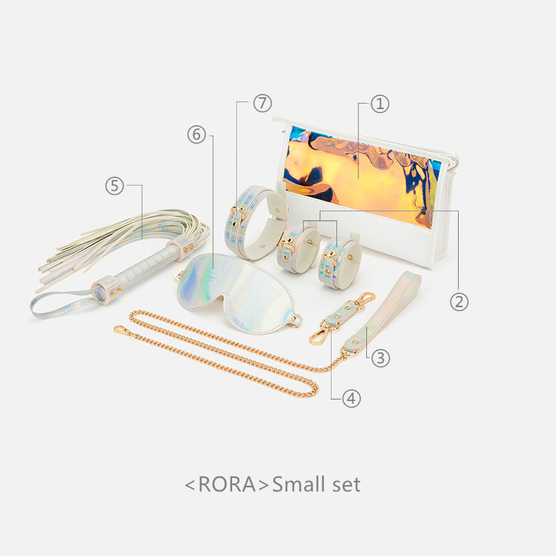 <RORA>SMセット　7/10点セット　拘束具　束縛具　アイマスク+足枷+手枷+首輪など　SMプレイ　コスプレ　男女兼用　調節可能-1