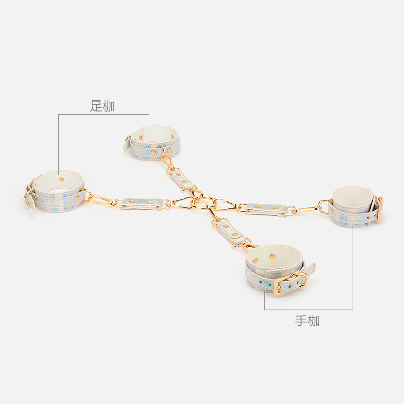 <RORA>SMセット　7/10点セット　拘束具　束縛具　アイマスク+足枷+手枷+首輪など　SMプレイ　コスプレ　男女兼用　調節可能-12