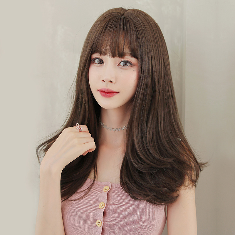 女性用 巻き髪 大人可愛いウィッグ 自然黒髪 長さ56cm 人工頭皮 耐熱 ネット付き 軽い 質感自然 日常カツラ 変装用小物 女装アクセサリー-2 女性用 巻き髪 大人可愛いウィッグ 自然黒髪 長さ56cm 人工頭皮 耐熱 ネット付き 軽い 質感自然 日常カツラ 変装用小物 女装アクセサリー-2