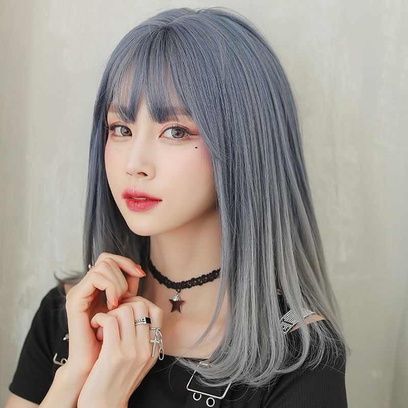 大人可愛いウィッグ ミディアム グラデーション ウィッグ 長さ43cm 人工頭皮 耐熱 ネット付き 軽い 質感自然 日常カツラ 男の娘 女装体験用カツラ-2 大人可愛いウィッグ ミディアム グラデーション ウィッグ 長さ43cm 人工頭皮 耐熱 ネット付き 軽い 質感自然 日常カツラ 男の娘 女装体験用カツラ-2
