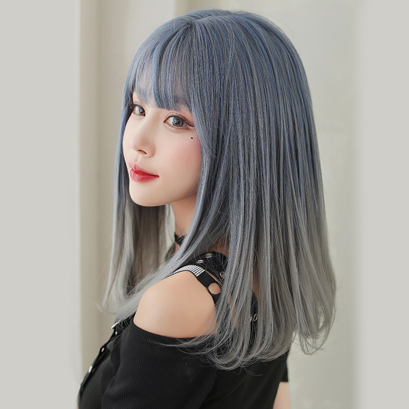 大人可愛いウィッグ ミディアム グラデーション ウィッグ 長さ43cm 人工頭皮 耐熱 ネット付き 軽い 質感自然 日常カツラ 男の娘 女装体験用カツラ-3 大人可愛いウィッグ ミディアム グラデーション ウィッグ 長さ43cm 人工頭皮 耐熱 ネット付き 軽い 質感自然 日常カツラ 男の娘 女装体験用カツラ-3