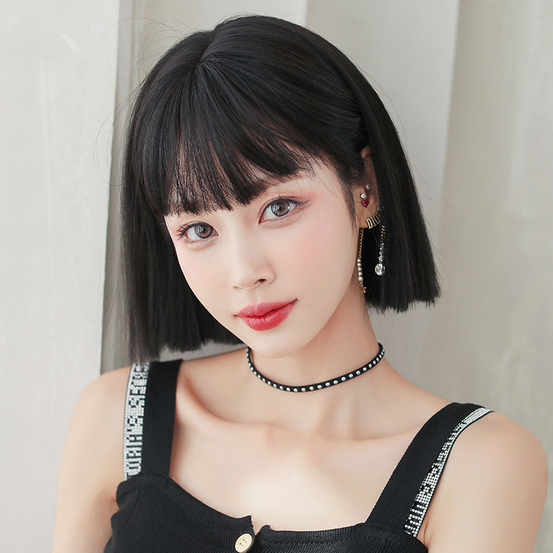 大人気 ショートヘア 自然黒髪 フルウィッグ 長さ29cm 人工頭皮 耐熱 ネット付き 質感自然 日常カツラ 男の娘 女装体験用カツラ オシャレさんにおすすめ-2 大人気 ショートヘア 自然黒髪 フルウィッグ 長さ29cm 人工頭皮 耐熱 ネット付き 質感自然 日常カツラ 男の娘 女装体験用カツラ オシャレさんにおすすめ-2