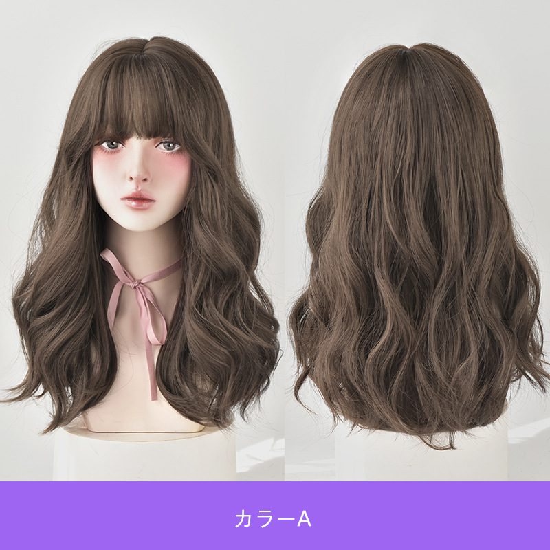女性用 ミディアム 巻き髪 自然な質感 長さ52cm 人工頭皮 耐熱 ネット付き 通気性が抜群 違和感がないウィッグ 男の娘 女装体験用カツラ-5 女性用 ミディアム 巻き髪 自然な質感 長さ52cm 人工頭皮 耐熱 ネット付き 通気性が抜群 違和感がないウィッグ 男の娘 女装体験用カツラ-5