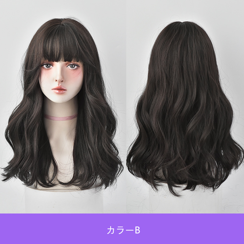 女性用 ミディアム 巻き髪 自然な質感 長さ52cm 人工頭皮 耐熱 ネット付き 通気性が抜群 違和感がないウィッグ 男の娘 女装体験用カツラ-6 女性用 ミディアム 巻き髪 自然な質感 長さ52cm 人工頭皮 耐熱 ネット付き 通気性が抜群 違和感がないウィッグ 男の娘 女装体験用カツラ-6