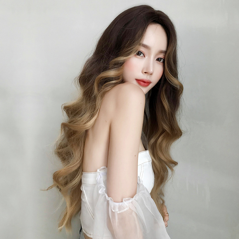 金色 女性用 ロングカール 真ん中分け 自然な質感 フルウィッグ 長さ75cm 人工頭皮 耐熱 ネット付き 通気性が抜群 違和感がないウィッグ Office Lady 男の娘 女装体験用カツラ お勧め-2 金色 女性用 ロングカール 真ん中分け 自然な質感 フルウィッグ 長さ75cm 人工頭皮 耐熱 ネット付き 通気性が抜群 違和感がないウィッグ Office Lady 男の娘 女装体験用カツラ お勧め-2
