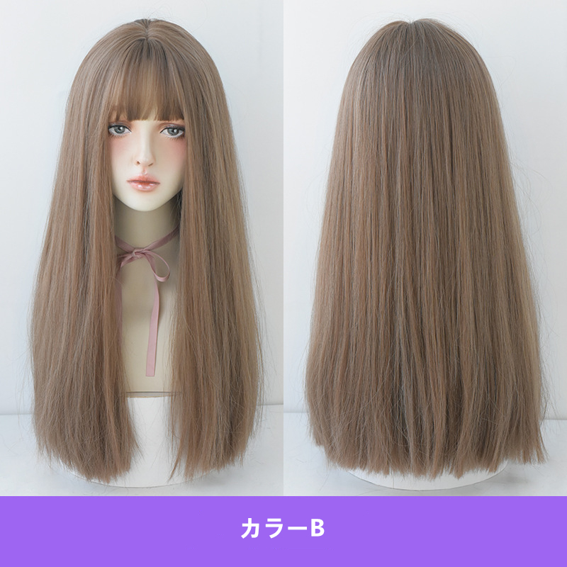 大人可愛いカツラ 亜麻色 ストレートウィッグ 長さ58cm 人工頭皮 耐熱 ネット付き 自然な質感 通気性が抜群 色が選択可能 男の娘 女装体験用カツラ 男女兼用 お勧め-6 大人可愛いカツラ 亜麻色 ストレートウィッグ 長さ58cm 人工頭皮 耐熱 ネット付き 自然な質感 通気性が抜群 色が選択可能 男の娘 女装体験用カツラ 男女兼用 お勧め-6
