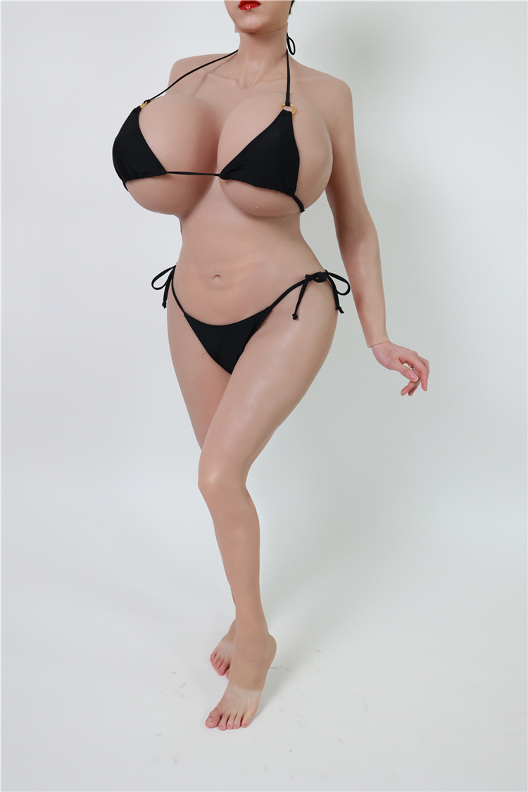 「新品登場-豊乳肥臀」Xカップ爆乳＆欧米人の3Dお尻フェチ向けの女装ボディースキン　S字曲線　高弾性綿/シリコン充填の乳房　お尻にアナルホール付き　ペニス隠し　挿入不可/可能　超色っぽい漫画ボディを作るフィメールボディスーツ　お尻の部分は多くのお肉が付いている最新全身スーツ　男の娘、CDCOSER、TSの方に強くお勧め　全国送料無料!!-13