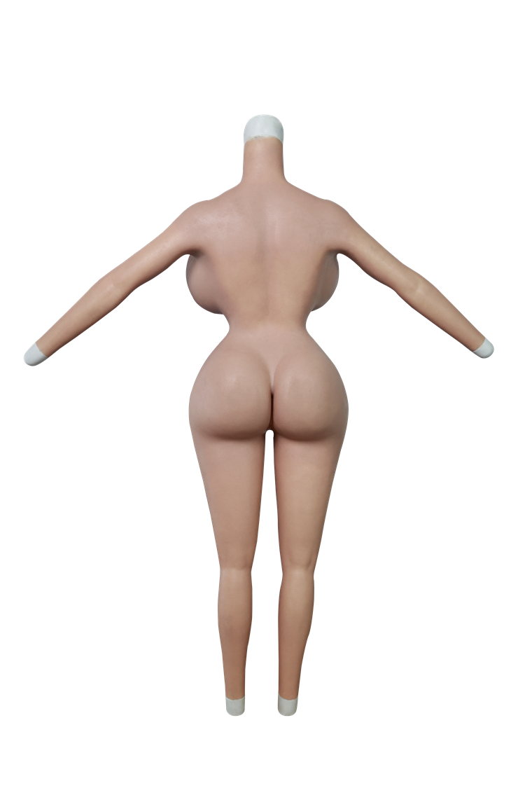 「新品登場-豊乳肥臀」Xカップ爆乳＆欧米人の3Dお尻フェチ向けの女装ボディースキン　S字曲線　高弾性綿/シリコン充填の乳房　お尻にアナルホール付き　ペニス隠し　挿入不可/可能　超色っぽい漫画ボディを作るフィメールボディスーツ　お尻の部分は多くのお肉が付いている最新全身スーツ　男の娘、CDCOSER、TSの方に強くお勧め　全国送料無料!!-25