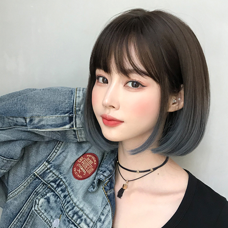 可愛い姫様ウィッグ ヘアボブスタイル グラデーションウィッグ 3色あり 長さ30cm 人工頭皮 耐熱 ネット付き 通気性が抜群 違和感がないウィッグ 男の娘 女装体験用カツラ お勧め-2 可愛い姫様ウィッグ ヘアボブスタイル グラデーションウィッグ 3色あり 長さ30cm 人工頭皮 耐熱 ネット付き 通気性が抜群 違和感がないウィッグ 男の娘 女装体験用カツラ お勧め-2