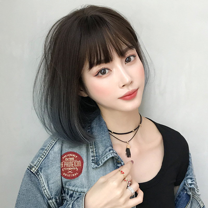 可愛い姫様ウィッグ　ヘアボブスタイル　グラデーションウィッグ　3色あり　長さ30cm　人工頭皮　耐熱　ネット付き　通気性が抜群　違和感がないウィッグ　男の娘　女装体験用カツラ　お勧め1