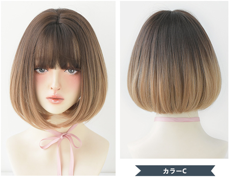 可愛い姫様ウィッグ ヘアボブスタイル グラデーションウィッグ 3色あり 長さ30cm 人工頭皮 耐熱 ネット付き 通気性が抜群 違和感がないウィッグ 男の娘 女装体験用カツラ お勧め-7 可愛い姫様ウィッグ ヘアボブスタイル グラデーションウィッグ 3色あり 長さ30cm 人工頭皮 耐熱 ネット付き 通気性が抜群 違和感がないウィッグ 男の娘 女装体験用カツラ お勧め-7