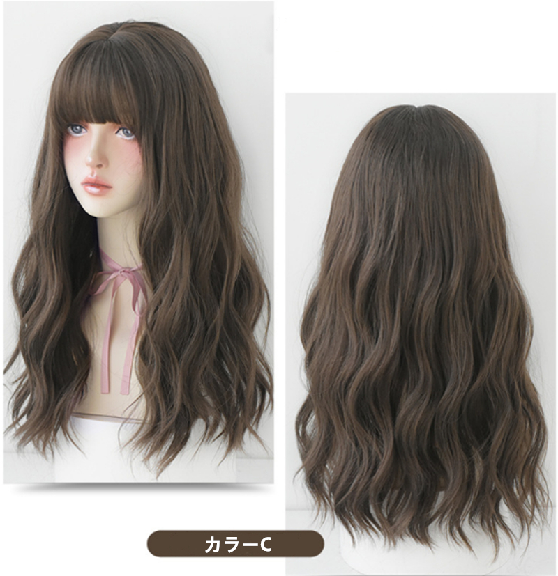 4色あり ロングカール フルウィッグ Office Lady 長さ58cm ぱっつん前髪 人工頭皮 耐熱 ネット付き 通気性が抜群 違和感がないウィッグ 男の娘 女装体験用カツラ お勧め-6 4色あり ロングカール フルウィッグ Office Lady 長さ58cm ぱっつん前髪 人工頭皮 耐熱 ネット付き 通気性が抜群 違和感がないウィッグ 男の娘 女装体験用カツラ お勧め-6