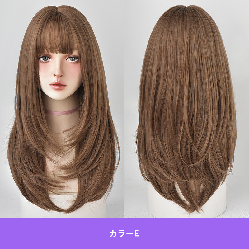5色選択可能 ストレートウィッグ お洒落 フルウィッグ Office Lady 長さ65cm ぱっつん前髪 人工頭皮 耐熱 ネット付き 通気性が抜群 違和感がないウィッグ 男の娘 女装体験用カツラ お勧め-9 5色選択可能 ストレートウィッグ お洒落 フルウィッグ Office Lady 長さ65cm ぱっつん前髪 人工頭皮 耐熱 ネット付き 通気性が抜群 違和感がないウィッグ 男の娘 女装体験用カツラ お勧め-9