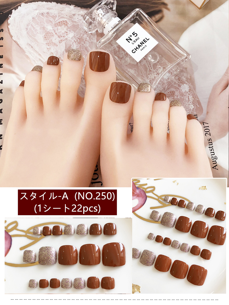 ネイルシール　足用　お洒落　大人しい　淑女　足指爪用　 toe nail　貼るだけ　簡単　ジェルネイル　セルフネイル-2