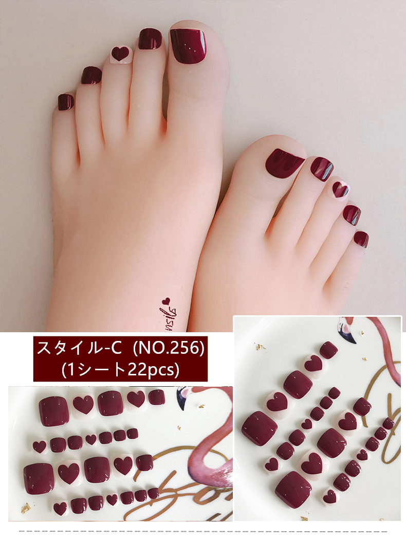 ネイルシール　足用　お洒落　大人しい　淑女　足指爪用　 toe nail　貼るだけ　簡単　ジェルネイル　セルフネイル-4