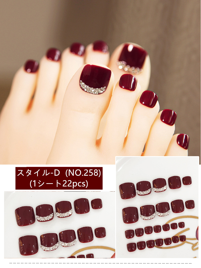 ネイルシール　足用　お洒落　大人しい　淑女　足指爪用　 toe nail　貼るだけ　簡単　ジェルネイル　セルフネイル-5