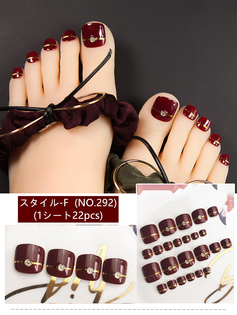 ネイルシール　足用　お洒落　大人しい　淑女　足指爪用　 toe nail　貼るだけ　簡単　ジェルネイル　セルフネイル-7