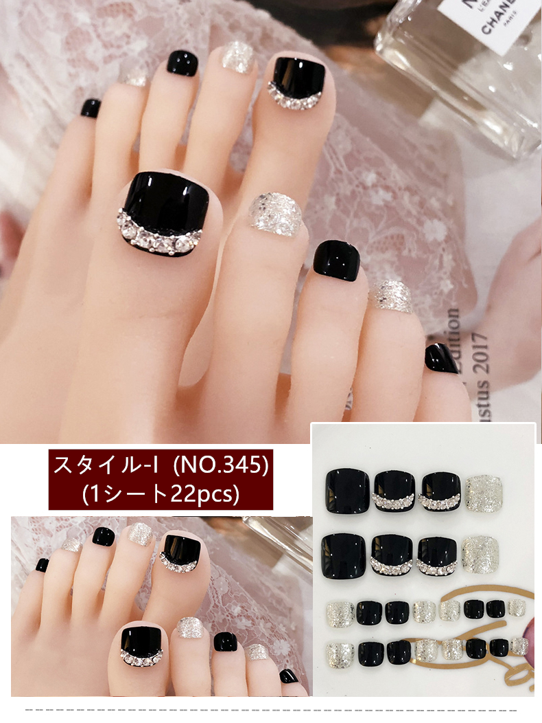 ネイルシール　足用　お洒落　大人しい　淑女　足指爪用　 toe nail　貼るだけ　簡単　ジェルネイル　セルフネイル-10