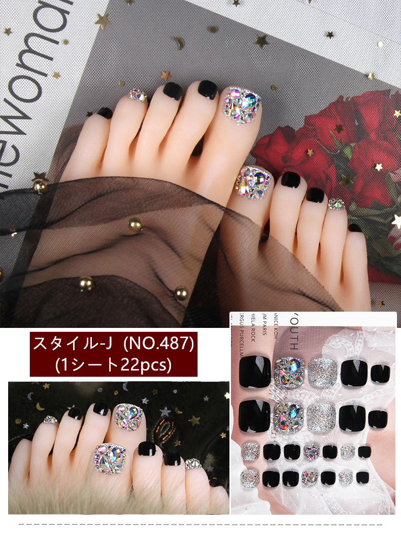ネイルシール　足用　お洒落　大人しい　淑女　足指爪用　 toe nail　貼るだけ　簡単　ジェルネイル　セルフネイル-11