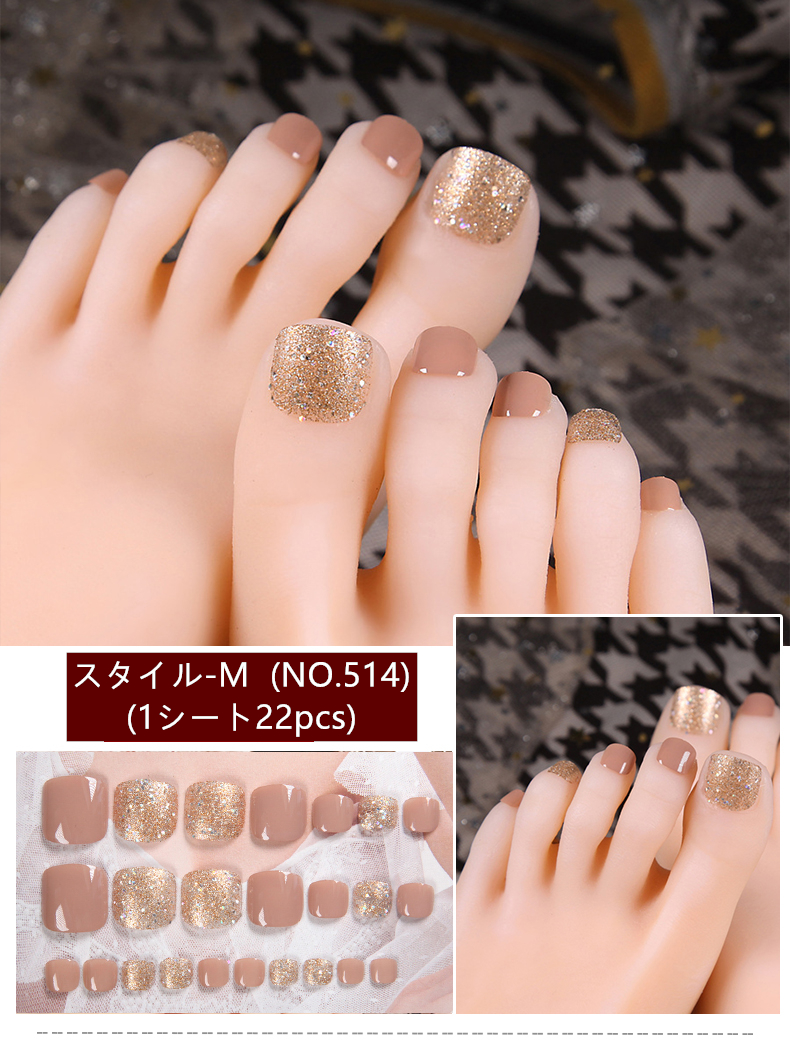 ネイルシール　足用　お洒落　大人しい　淑女　足指爪用　 toe nail　貼るだけ　簡単　ジェルネイル　セルフネイル-14