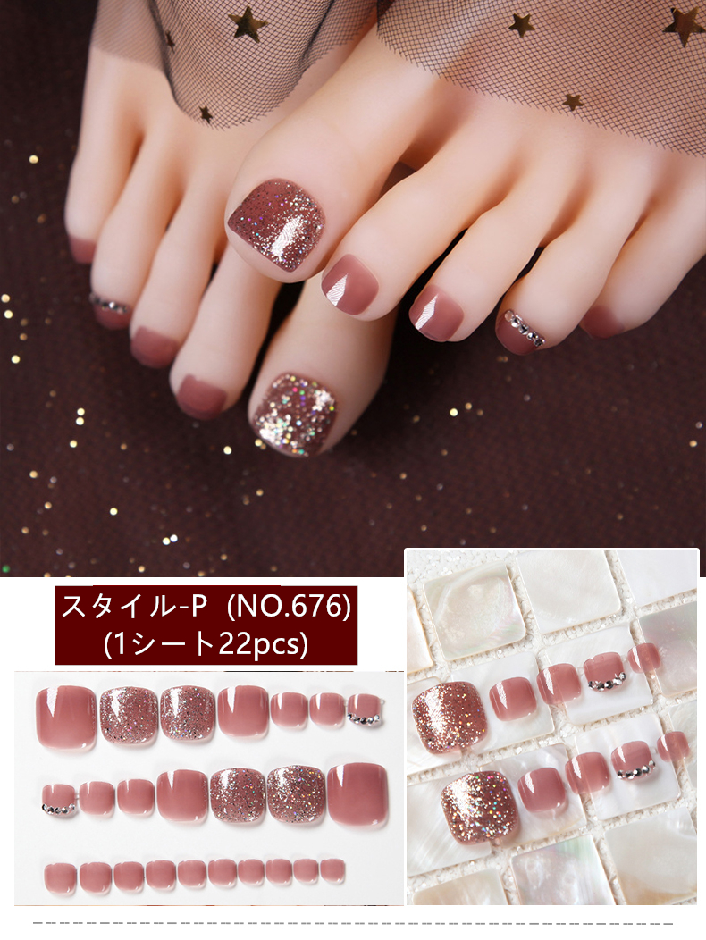 ネイルシール　足用　お洒落　大人しい　淑女　足指爪用　 toe nail　貼るだけ　簡単　ジェルネイル　セルフネイル-17