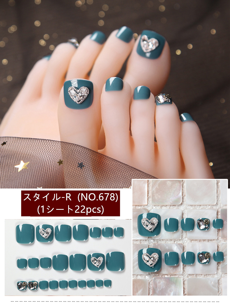 ネイルシール　足用　お洒落　大人しい　淑女　足指爪用　 toe nail　貼るだけ　簡単　ジェルネイル　セルフネイル-19