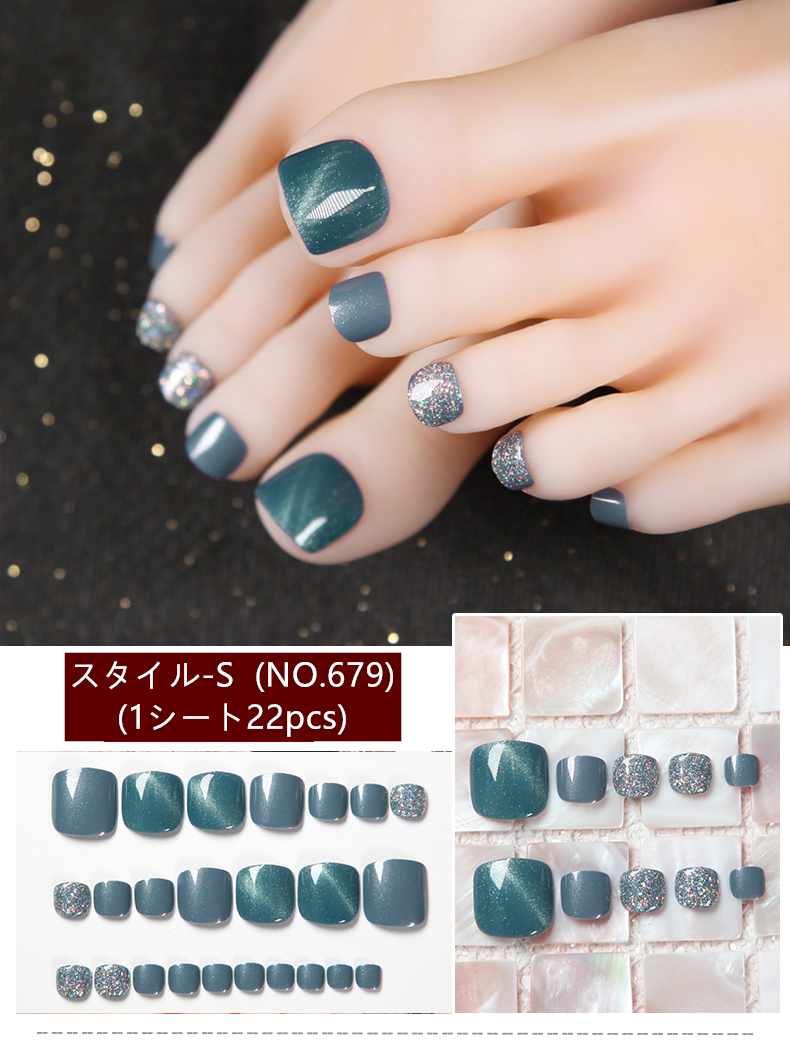 ネイルシール　足用　お洒落　大人しい　淑女　足指爪用　 toe nail　貼るだけ　簡単　ジェルネイル　セルフネイル-20