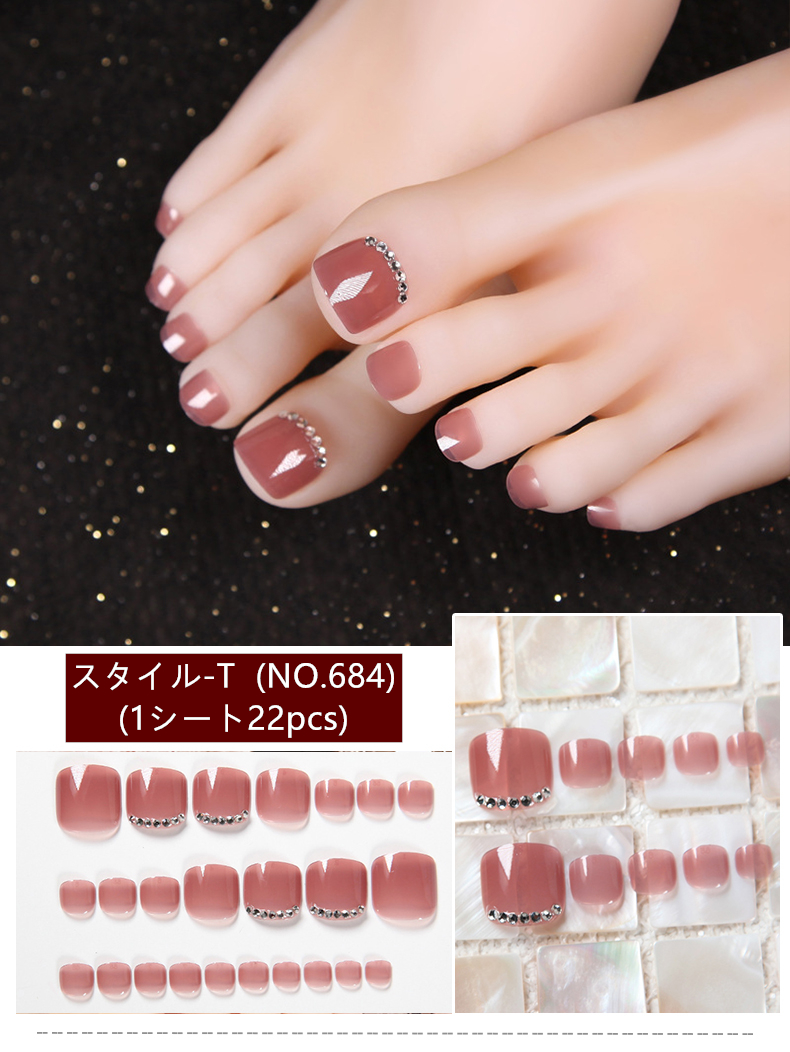 ネイルシール　足用　お洒落　大人しい　淑女　足指爪用　 toe nail　貼るだけ　簡単　ジェルネイル　セルフネイル-21